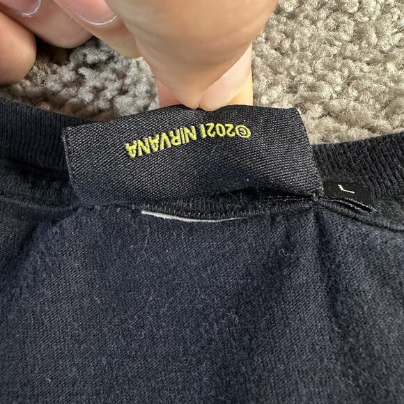 Nirvana In Utero Shirt Mens Large Black Band Tee 2021 Angel Graphic Grunge Rock - Picture 8 of 12
